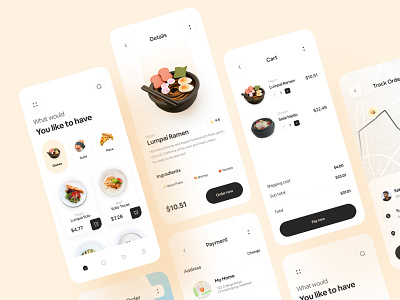 Food Delivery App Ui - 03 app ui clean app design delivery food mobile app saber saber ali saber ux deisgner ui