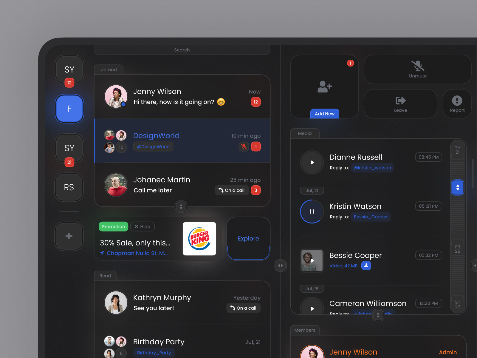 Messenger App by Nikita Strunkis for Fireart Studio on Dribbble