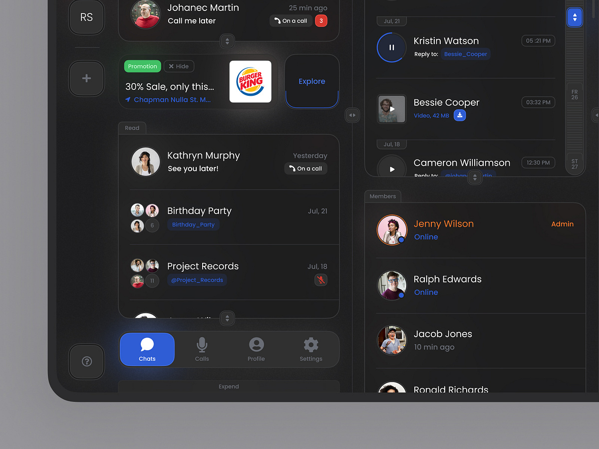 Messenger App by Nikita Strunkis for Fireart Studio on Dribbble