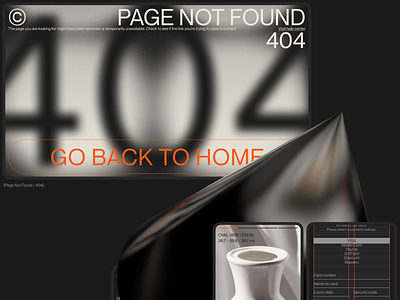 404 Page 3d brand brutalism editorial grid identity interaction interface typogaphy