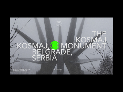 Concept: Kosmaj Monument brand brutalist editorial fan art grid identity interaction minimal monument swiss typogaphy