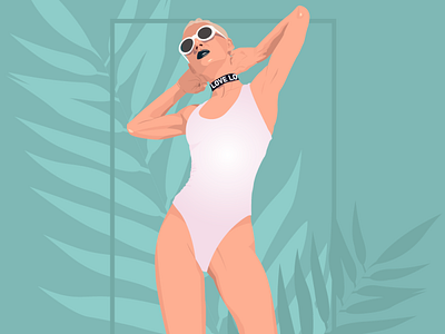 girl In Swimsuit art fashion fashion illustration girl illustraion illustrator swimsuit swimwear