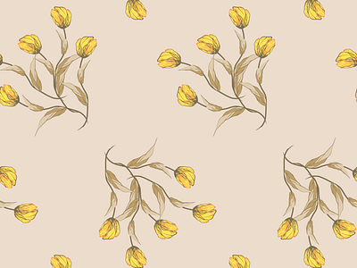 Pattern tulips design flower flowers graphic design illustraion tulip tulips vector