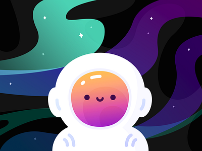 Cute spaceman astronaut chat cute drawing figma first post firstpost hellodribbble illustration space spaceman stars vector