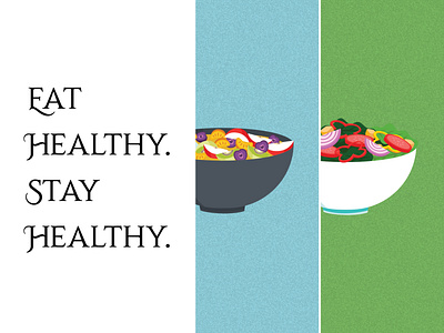 Eat Healthy, Stay Healthy. adobe illustrator