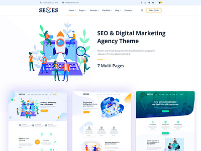 Seoes Marketing Agency WordPress Theme marketing seo theme ui website wordpress