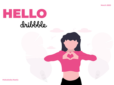 Hello dribbble design illustration minimal ui ux