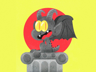 Gargoyle adobe illustrator adobe photoshop art character character design color comic composition doodle dope drawing fun funny gargoyle palette vector