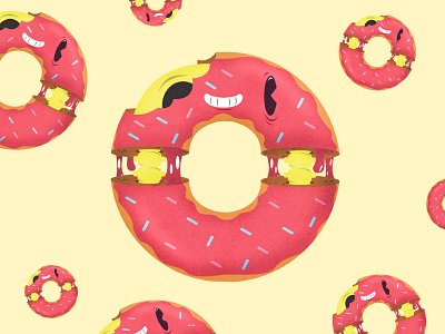 Zombie Donut adobe illustrator adobe photoshop art awesome character character design color comic composition dailycharacter donut doodle dope drawing fun funny vector