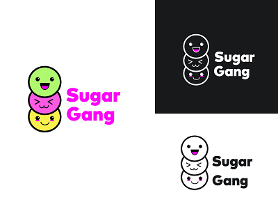 sugar gang animation art branding candy candys color colors design flat flatdesign graphic design icon illustration illustrator kawaii logo vector