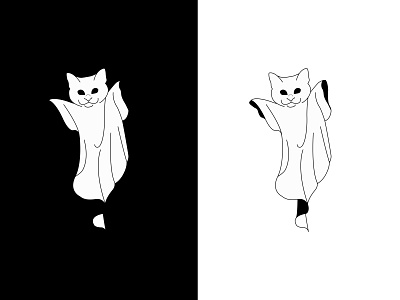 The Ghost Cat animation art branding cat chibi design flat ghost ghostcat graphic design icon iconography illustration illustrator kawaii logo pet ui ux vector