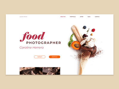 Landing page | Daily UI 003 challenge daily ui food food photography photography ui design web design