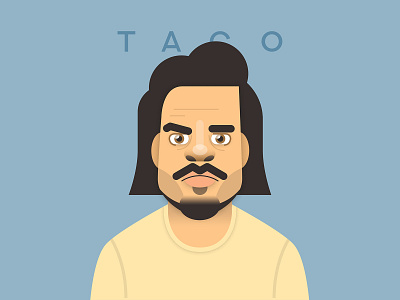 Taco Hemingway character flat hemingway illustration music taco