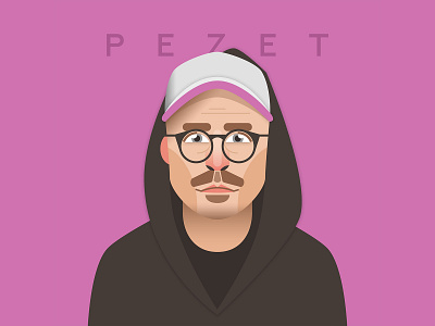 Pezet character flat illustration music