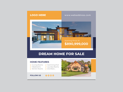 Real estate social media banner design