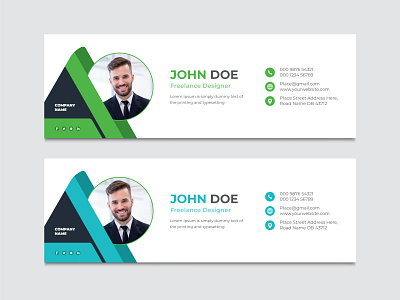 Email signature design or personal social media cover design