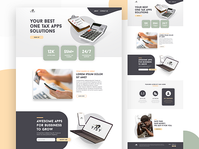 Landing Page Design for Tax Company