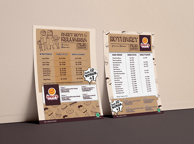 Bread Store Brochure Mockup adobe illustrator adobe photoshop advertising bakery bread brochure brochure design brochure mockup brown cake cream freelance designer graphic graphic design illustration menu design mock up mockup mockups price list