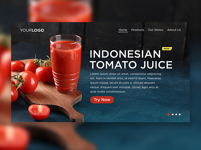 UI Indonesian Tomato Juice (Practice) adobe illustrator adobe photoshop advertising freelance designer freelancer graphic graphic design homepage design indonesia juice landing page landing page design tomato ui ui ux ui design user interface design web design web designer