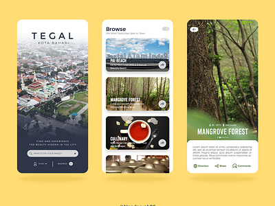 UI Mobile Apps For Traveling in Tegal City