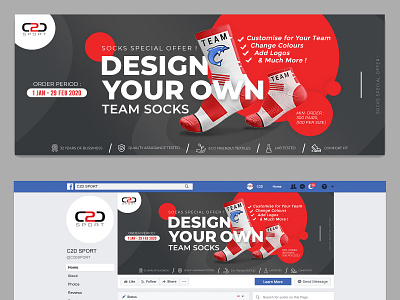 Facebook Cover Design for Sport Socks