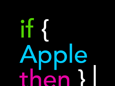 if Apple Then Logo branding clean design graphic design logo simple