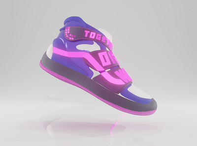 Vans Concept Shoes || Together 3d blender concept cyberpunk footwear footwear design hightop industrialdesign modeling neon shoes texture vans