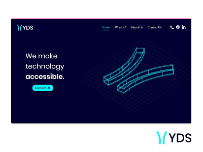 Landing Page design for YDS branding webdesign