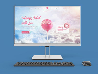 Cakepop Heaven Home Page Mockups