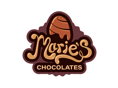 Marie's Chocolate Logo Concept 1 branding chocolate design logo logo design vector