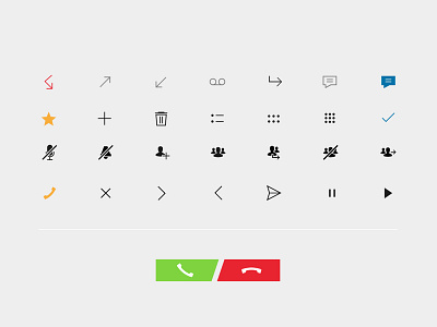 Icon set for communication interface communication desktop icons