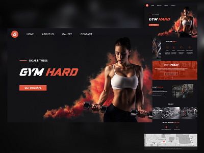 Gym/Fitness Website Design design landing ui web design