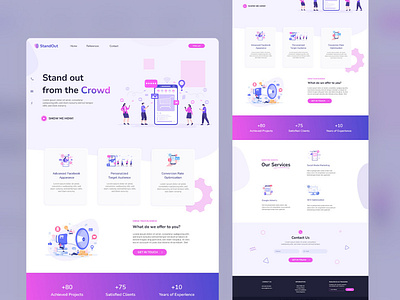 Marketing Agency Landing Page Web Design agency illustration landing light marketing ui web design website