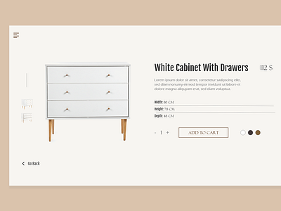 Furniture Webshop Single Product Page Design