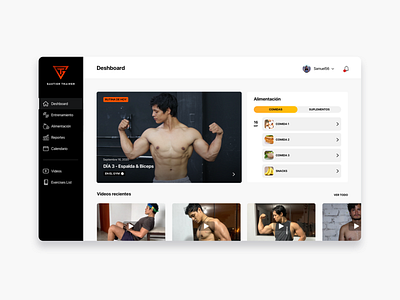 Dashboard Fitness Gautier Trainer design graphic design interface ui web
