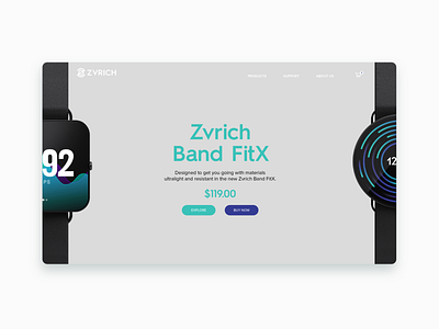 ZVRICH smartwatches web design design interface ui web
