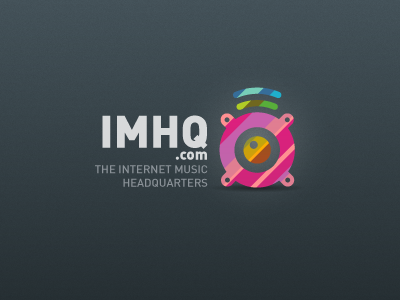 Logo IMHQ branding icon logo music speakers stripes woofers