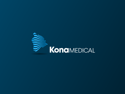 Logo KonaMedical blue branding island kona logo medical