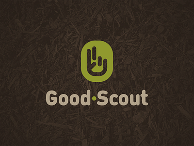 Logo GoodScout forest hand salute scout