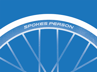 Spokes Person cycle halftone shirt spokes wheel