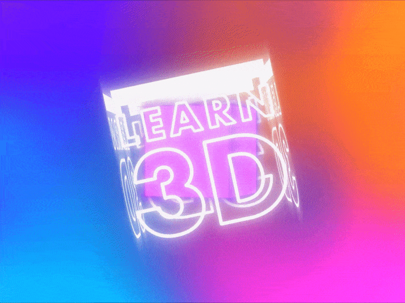 MY NEW YEAR RESOLUTION IN A CUBE 3d animation aftereffects animation cubes dribbbleweeklywarmup goals gradients lettering letters motiondesign neon resolution sans serif typography vector