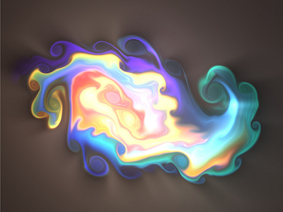 Abstract colorful 3d fluid art background.