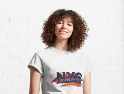 New York City Skyline. Classic T-Shirt company design logo print print on demand t shirt t shirt usa