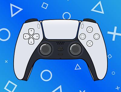PS5 Controller controller design illustration ps5 videogame