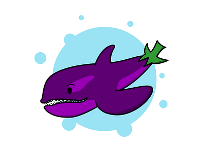 Killer Whaleplant eggplant fish illustration illustration art killers plant whale