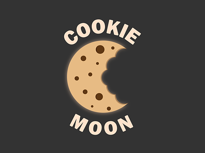 Cookie Moon Logo chips cookie design logo moon