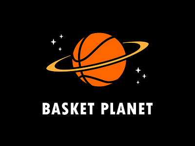 Basket Planet ball basket basketball design logo planet space