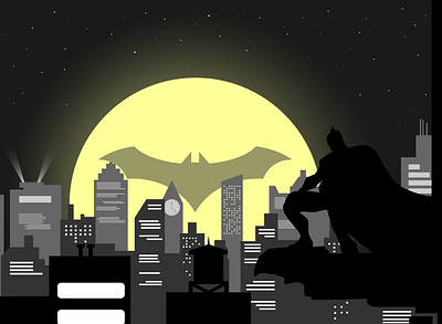 Gotham City batman city dc gotham gotham city illustration night superhero