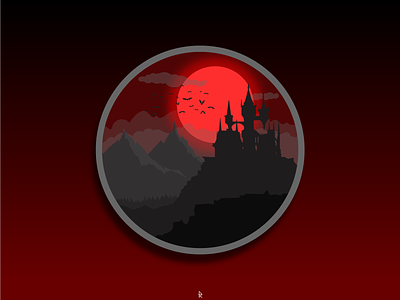 Dracula´s Castle (Castlevania) action castlevania dark design dracula game horror illustration illustrator minimal minimalist netflix old retro series terror vampire videogame