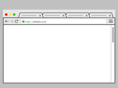 Chrome Browser Mock Up browser chrome flat google illustrator mockup ux vector web